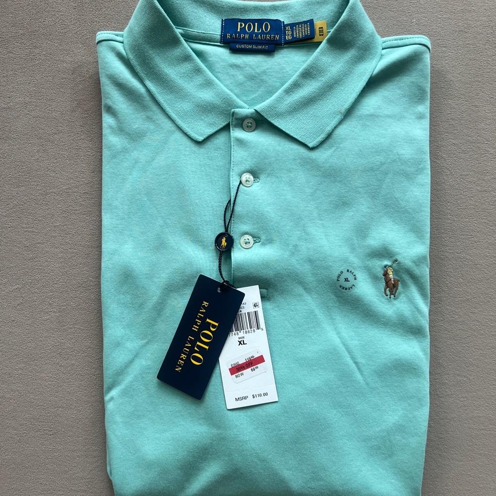 Polo by Ralph Lauren Men's Mint Green Polo Shirt